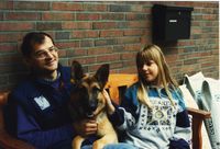Eska im Januar 1997 mit Paul und unserer Tochter Anja